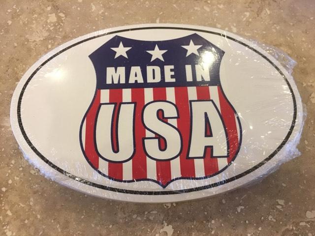 MADE IN USA OFFICIAL OVAL BUMPER STICKER PACK OF 50 BUMPER STICKERS MADE IN USA WHOLESALE BY THE PACK OF 50!