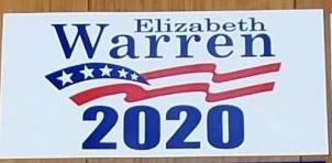 Elizabeth Warren 2020 Bumper Sticker WHOLESALE