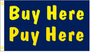 Buy Here Pay Here 3'x5' Flag 100D Blue Gold