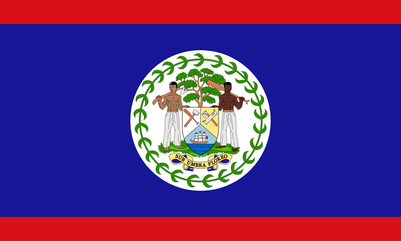 Belize - 12''X18'' Flag With Grommets Rough Tex® 68D