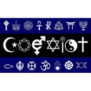 COEXIST Blue 3'X5' Flag Rough Tex® 100D