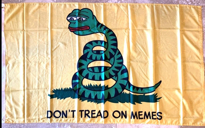 Don't Tread On Memes (Pepe) Flag 3'X5' Rough Tex® 100D