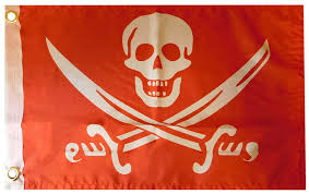 Calico Jack (Red) 3'X5' Flag ROUGH TEX® 100D