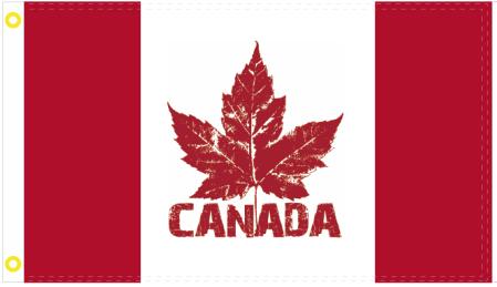 Canada Real Leaf Canadian Flag 3'x5' Rough Tex ®100D Vintage