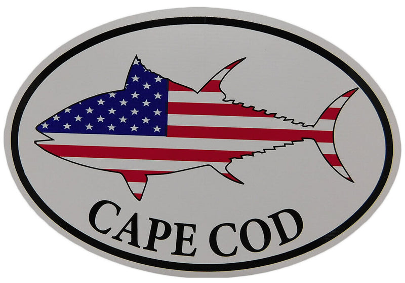 Cape Cod Oval Bumper Sticker USA Fishing
