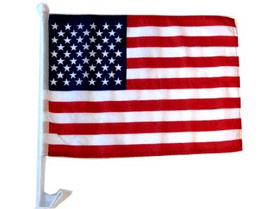 200 USA Single-Sided Car Flags American 12x18 (11x15 exact size)