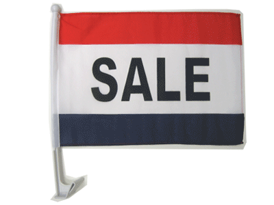 Sale Double Sided Car Flag - 12''x18'' Knit Nylon