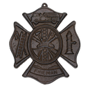 Cast Iron Maltese Cross Fire Fighter Fireman Firefighter Fire Department