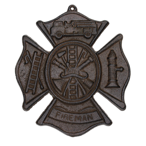 Cast Iron Maltese Cross Fire Fighter Fireman Firefighter Fire Department