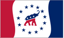 Republican Celebration Flag with Grommets 12"×18'' Rough Tex® 100D