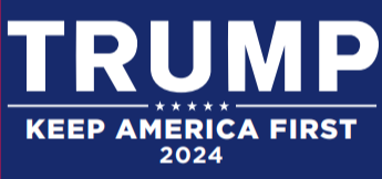 Trump 2024 Keep America First KAF Blue Bumper Sticker