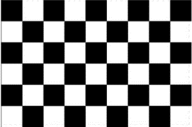 Checkered 12"x18" Stick Flag ROUGH TEX® 100D 30" Wooden Stick