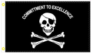 Commitment To Excellence Pirate 3'X5' Flag ROUGH TEX® 100D