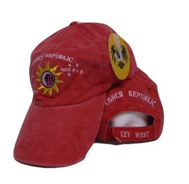 Conch Republic Key West Red Faded Cap 12 Pack