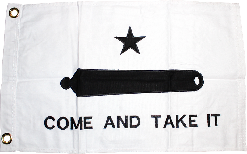 Gonzales Come & Take It Texas 2x3 Feet Cotton Flags Dura-Lite ™ Embroidered
