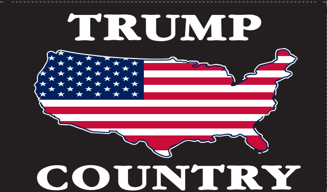 Trump Country Double Sided 3'X5' Flag Rough Tex® 100D