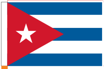 Cuba 12"x18" Stick Flag ROUGH TEX® 100D