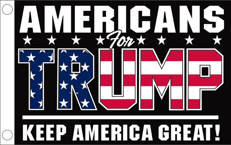 Americans For Trump 5'X8' Flag Rough Tex® 100D 2024 KEEP AMERICA GREAT USA