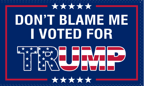DON'T BLAME ME I VOTED FOR TRUMP USA FLAG 12"x18" DOUBLE SIDED Blue DONT BLAME ME