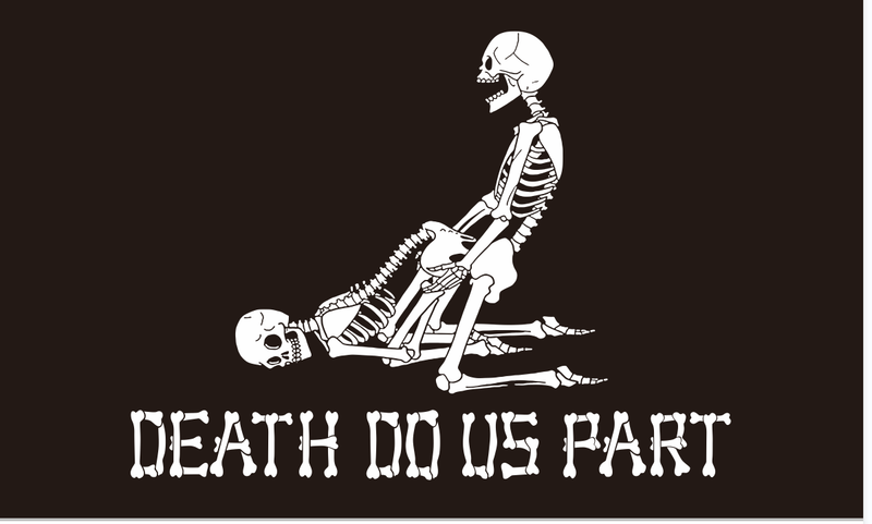 Death Do Us Part 3'X5' Flag Rough Tex® 100D Pirate Lovers