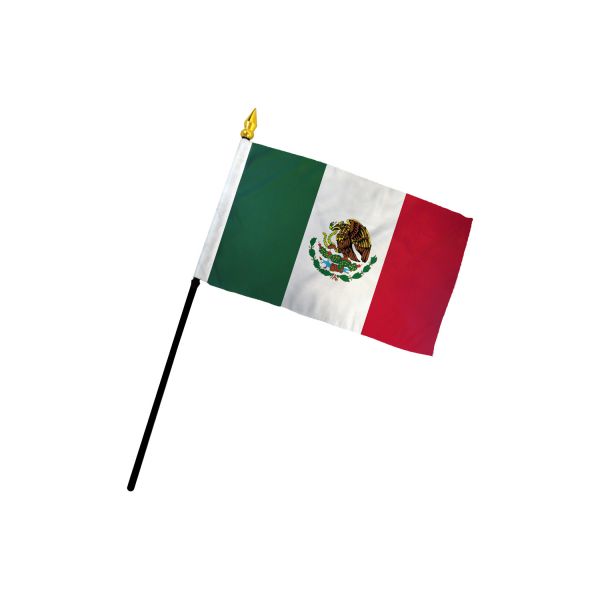 Mexico Stick Flags - 12''x18'' Rough Tex ®68D