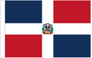 Dominican Republic 12"x18" Stick Flag ROUGH TEX® 100D 30" Wooden Stick