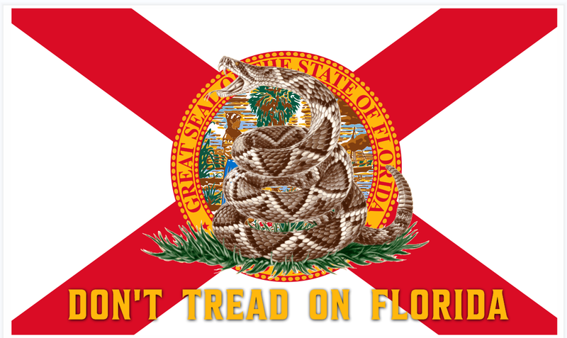 Florida Don't Tread On Florida 2'x3' Double Sided Flag ROUGH TEX® 100D Rattle Snake
