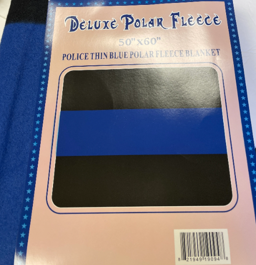 Police Thin Blue Line Deluxe Polar Fleece Blanket