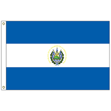 El Salvador - 12''X18'' Flag Rough Tex® 100D With Grommets