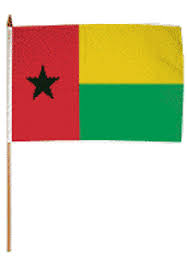 Cuinea Bissau Stick Flag In Poly- 4''x6'' Rough Tex®