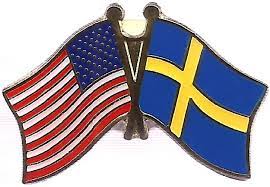 USA Sweden Lapel Pin American Swedish