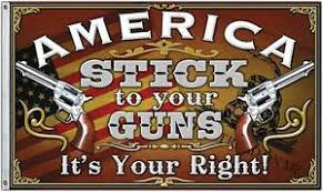 AMERICA STICK TO YOUR GUNS IT'S YOUR RIGHT 3x5 Rough Tex  flag