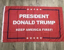 3'X5' PRESIDENT DONALD TRUMP RED KEEP AMERICA FIRST 2024 FLAG 68D ROUGH TEX ®