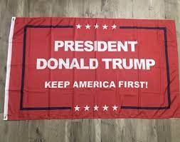 3'X5' PRESIDENT DONALD TRUMP RED KEEP AMERICA FIRST 2024 FLAG 68D ROUGH TEX ®