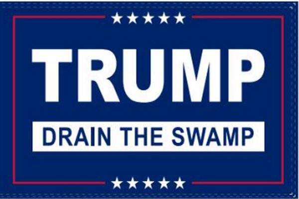 Trump Drain The Swamp Double Sided 3'X5' Flag Rough Tex® 100D