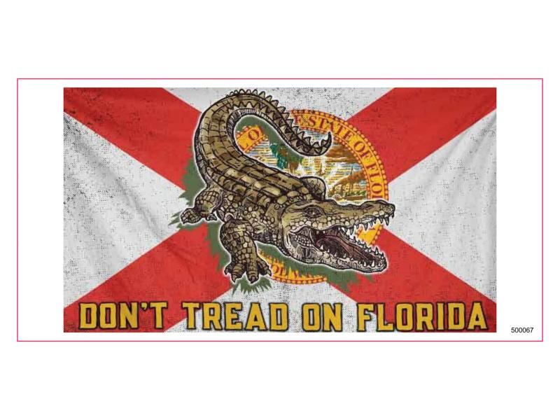 Don't Tread On Florida State Flag Bumper Sticker Made in USA