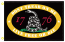 Gadsden DTOM Live Free or Die 1776 Black 4'x6' Flag Rough Tex® 100D
