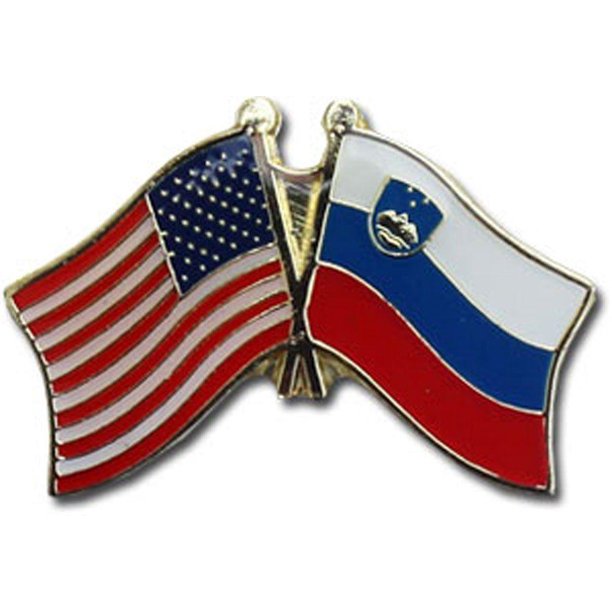 USA Slovenia Lapel Pin American Slovenian