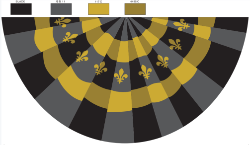 Fleur De Lis Fan 3'X5' Flag ROUGH TEX® 100D