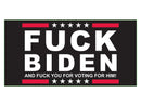 FUCK BIDEN & FUCK YOU FOR VOTING FOR HIM OFFICIAL BUMPER STICKER TRUMP (Authentic American Design) Let's Go Brandon LGB FJB Black & Red