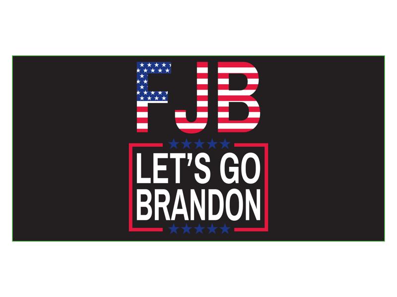 FJB USA Let's Go Brandon Black Official Bumper Stickers Wholesale Pack of 50 (3.75"x7.5") TRUMP
