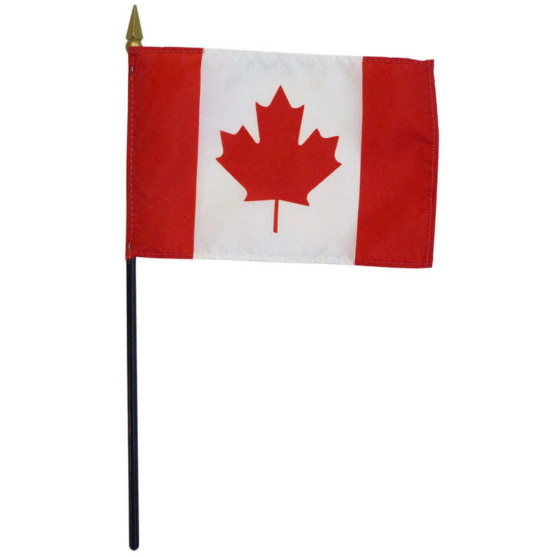 Canada 12''X18'' Stick Flags - Rough Tex® 68D Nylon Canadian