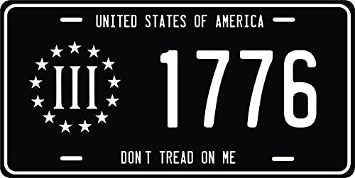 UNITED STATES OF AMERICA DON'T TREAD ON ME 1776 Embossed License Plate (NYBERG)