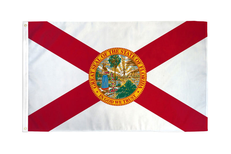 Florida 12"x18" State Flag (With Grommets) ROUGH TEX® 150D Nylon