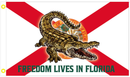 Florida Gator Freedom Lives In Florida 3'X5' Flag ROUGH TEX® 100D