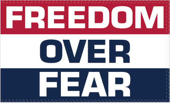 Freedom Over Fear 3'X5' Flag Rough Tex® 100D