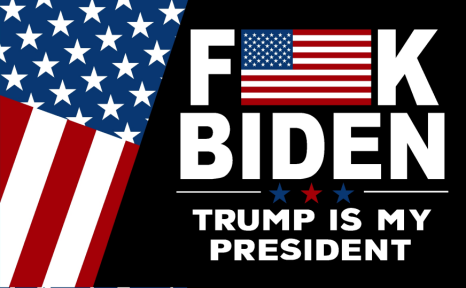 Fuck Biden Trump is My President 12"x18" Car Flag Flag ROUGH TEX® Double Sided
