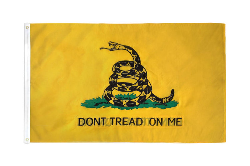 Gadsden (Double Sided) 4'x6' Flag Nylon 200D 4x6 Feet Don't Tread on Me