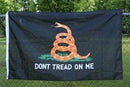 Nylon Gadsden Don't Tread On Me Black With Orange Snake 3'X5' Flag Rough Tex® 150D
