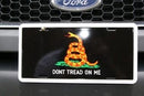 Gadsden Black Auto Tag Don't Tread on Me License Plate Aluminum Embossed